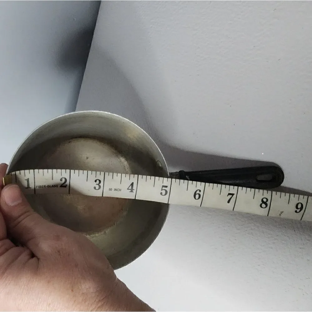 Vintage Aluminum Small Pan Pouring Spout Bakelite Handle Made in Italy